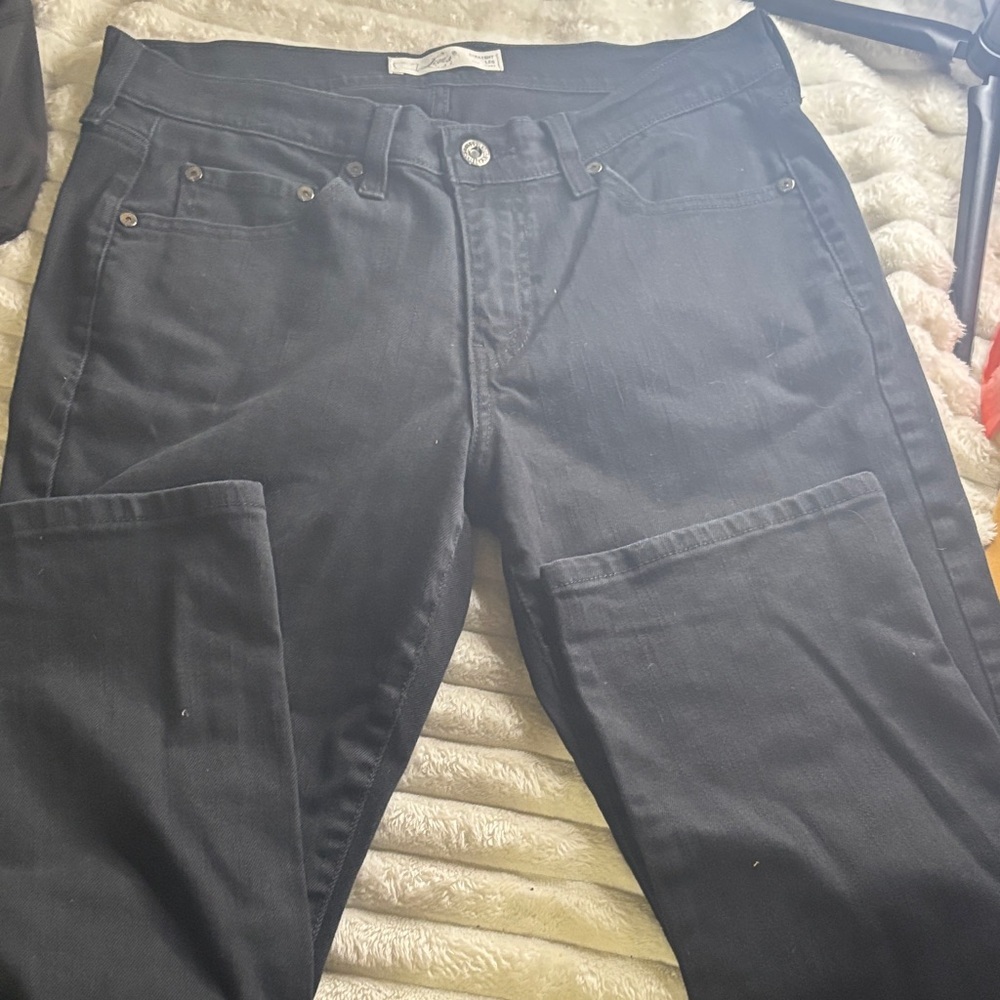 Levi's Black Straight-Leg Denim Pants - Picture 1 of 5